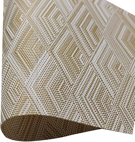 Miniatura 6 de juego de 6 manteles individuales impermeables para mesa de comedor, lavables con un paño