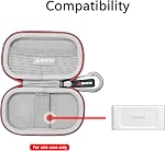RLSOCO Case for Kingston XS1000/XS1000R/XS2000 External Solid State Drive, Kingston SSD Hard Drive Case - Black (Cover Only)