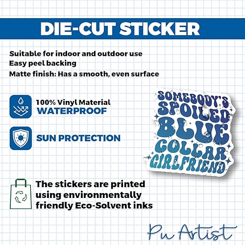 Miniatura 2 de Blue Collar Girlfriend Sticker Somebodys Spoiled Blue Collar Girlfriend Sticker Girlfriend Decal Spoiled Girlfriend Sticker Blue Collar Decal Vinyl