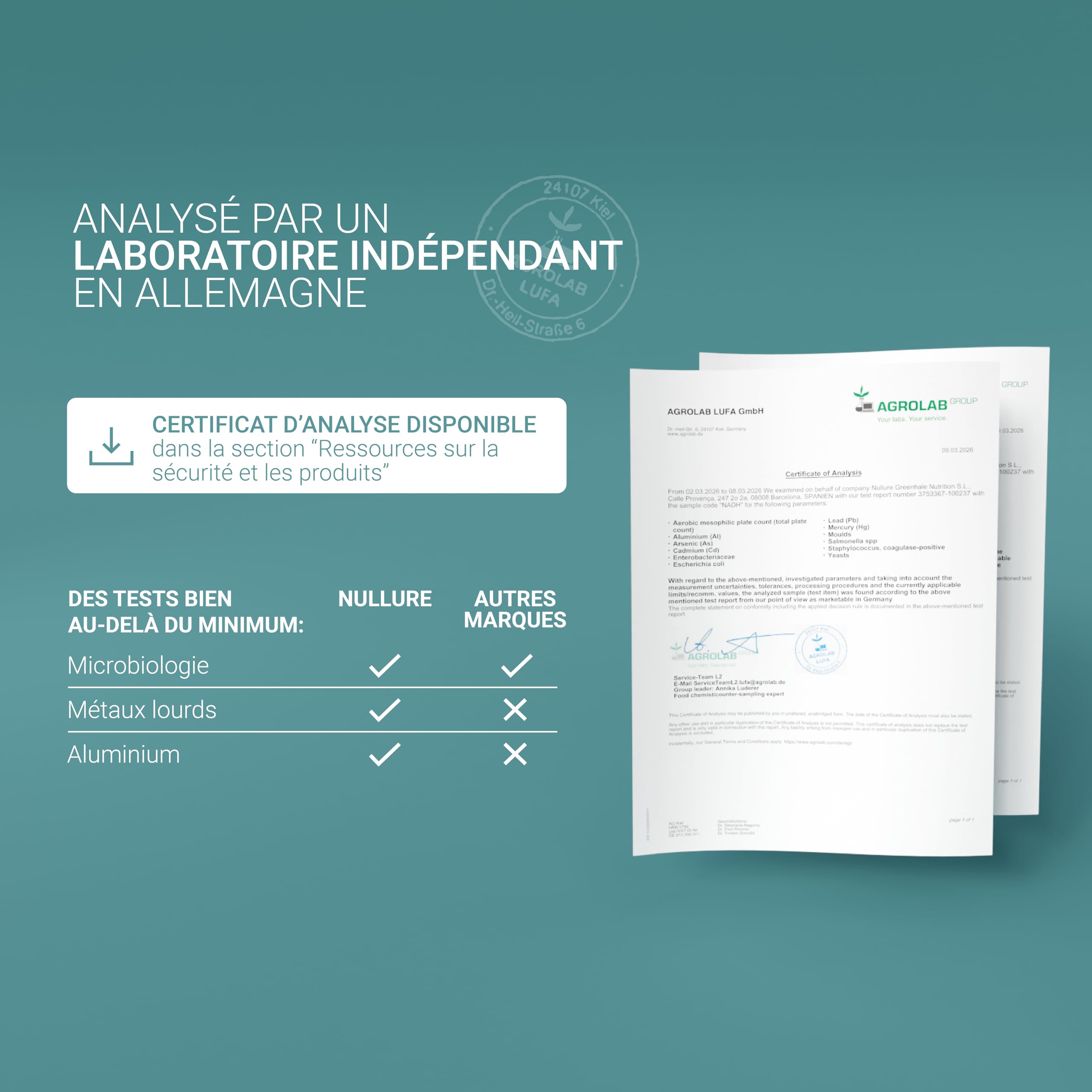 Nullure NADH 20 mg | Absorption optimisée avec DRcaps® | Énergie · Clarté Mentale · Santé Cellulaire | Testé par tiers | Sans Stéarate de Magnésium | Vegan | 90 gélules| Fabriqué à Barcelone