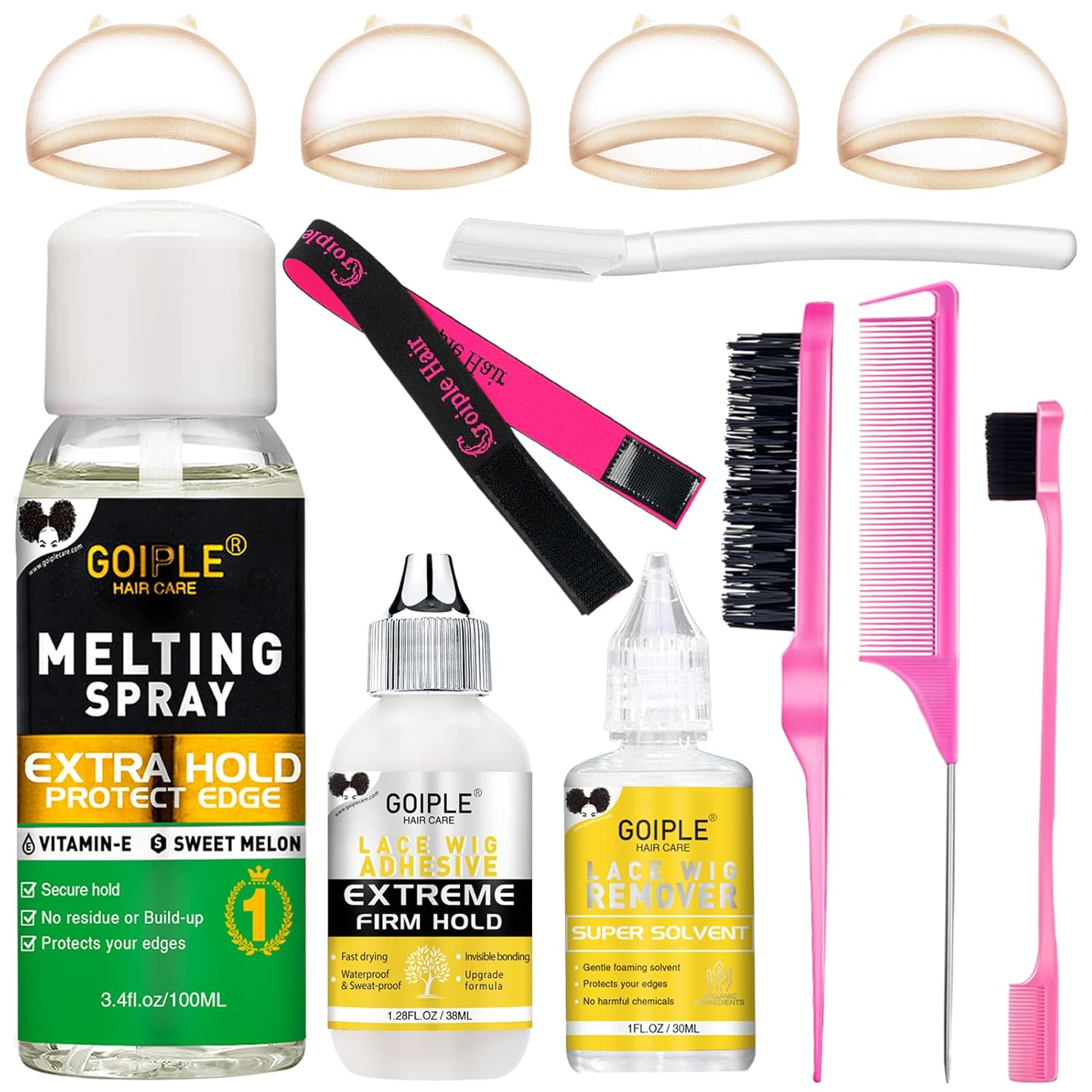 Goiple Wig Glue for Lace Front Wigs & Lace Glue Reover
