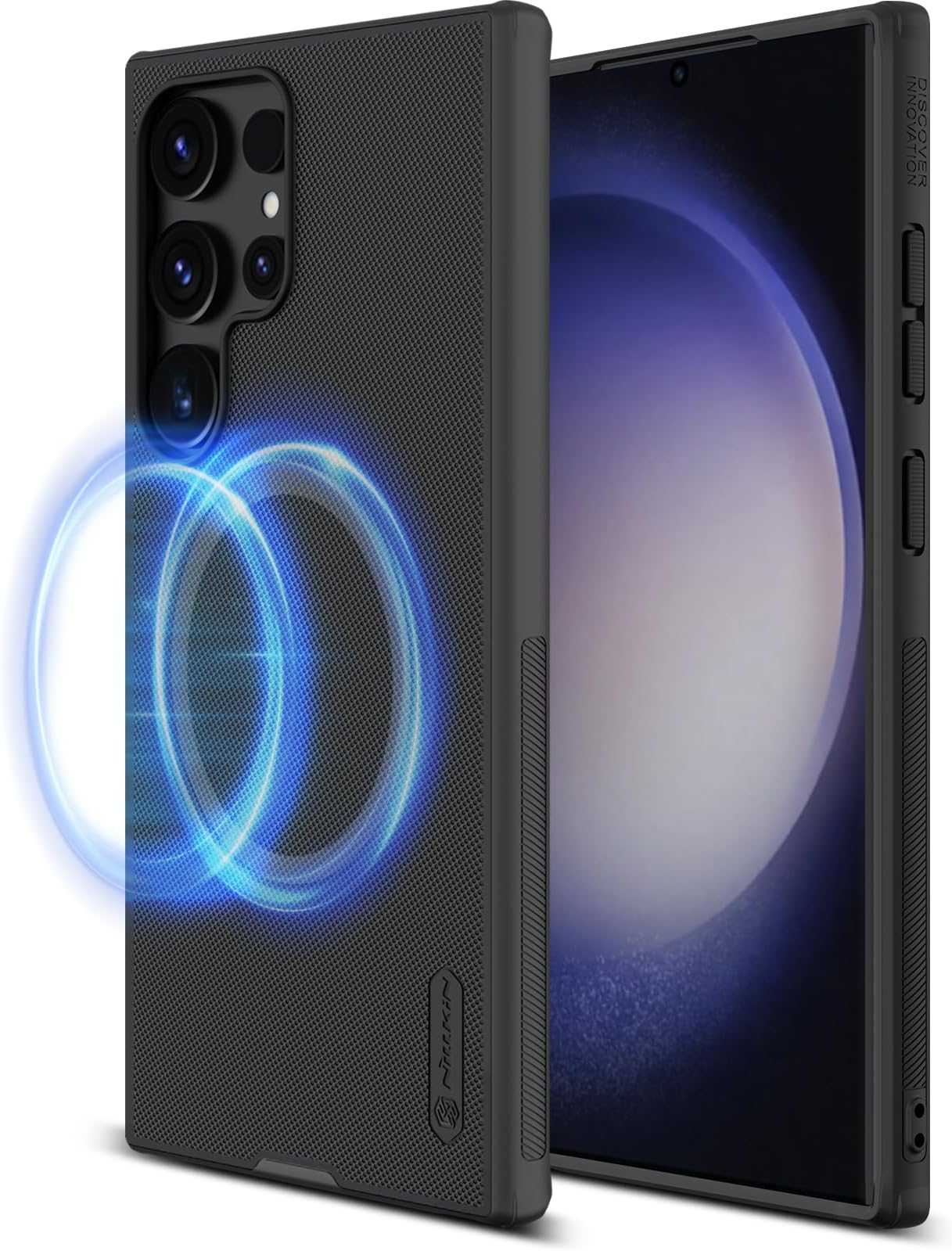 for Galaxy S24 Ultra Protective Case Compatible with Magsafe, Samsung S24 Ultra 5G Phone Case Cover-Black - Plastic