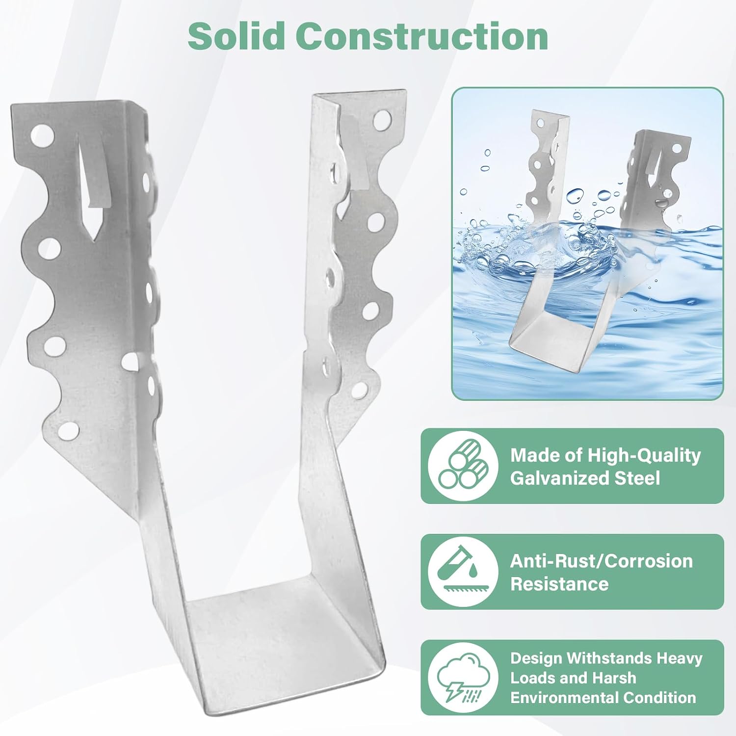 2x6 Joist Hangers 25PCS 18Gauge Rafter Bracket Double Shear Hanger