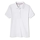 Girls' Short Sleeve Picot Collar Polo School Uniform Shirt (Standard and Plus)