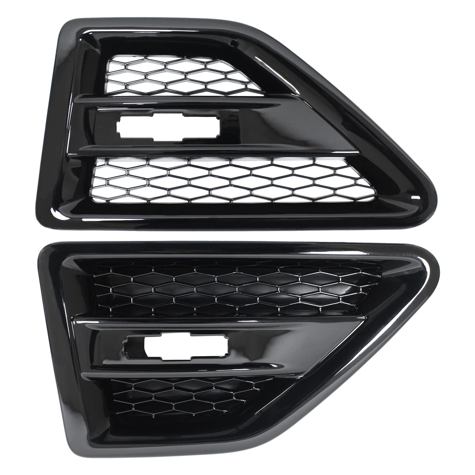 HouYeen Pair Front Left and Right Gloss Black Side Wing Air Intake Grille Vents for Land Ro-ver Freelander 2 LR2 L359