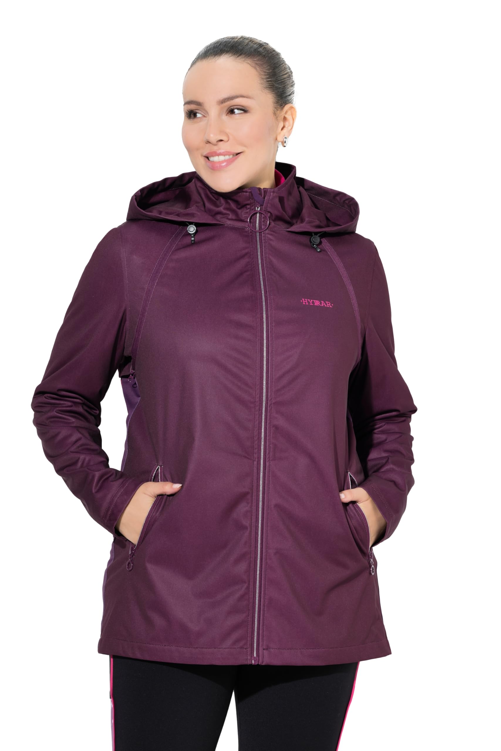 Ulla Popken Damen große Größen Übergrößen Plus Size HYPRAR 2-in-1-Funktionsjacke, wasserabweisend, Kapuze 840558