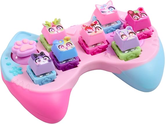 Clickeez: Clickee Controller | Includes 5 Clickable Keyboard Collectibles! | 70 Characters To Find, Cute Themes & Rare Surprises | Girls Gifts and Collectables Ages 6+, Pink