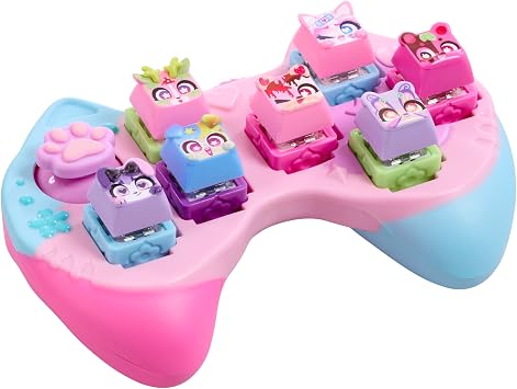 Clickeez: Clickee Controller | Includes 5 Clickable Keyboard Collectibles! | 70 Characters To Find, Cute Themes & Rare Surprises | Girls Gifts and Collectables Ages 6+, Pink