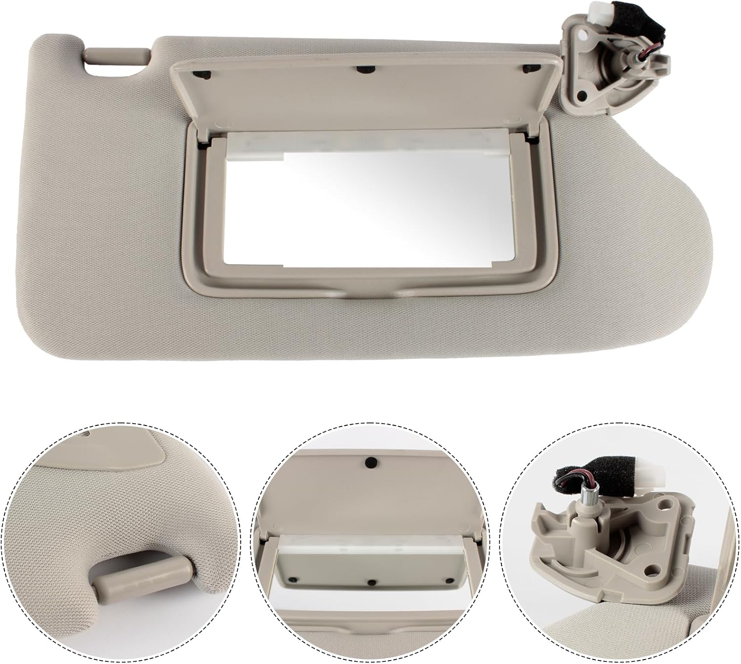 Right Passenger Side Sun Visor Compatible with Nissan Altima 2013 2014 2015 2016 2017 2018,Sun Visor Replace 96400-3TA2A(Gray)
