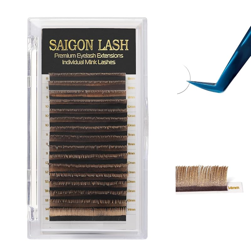 Extensões de cílios Volume Classic New Gold Rose-0.07-CC-8-15mm SAIGON LASH