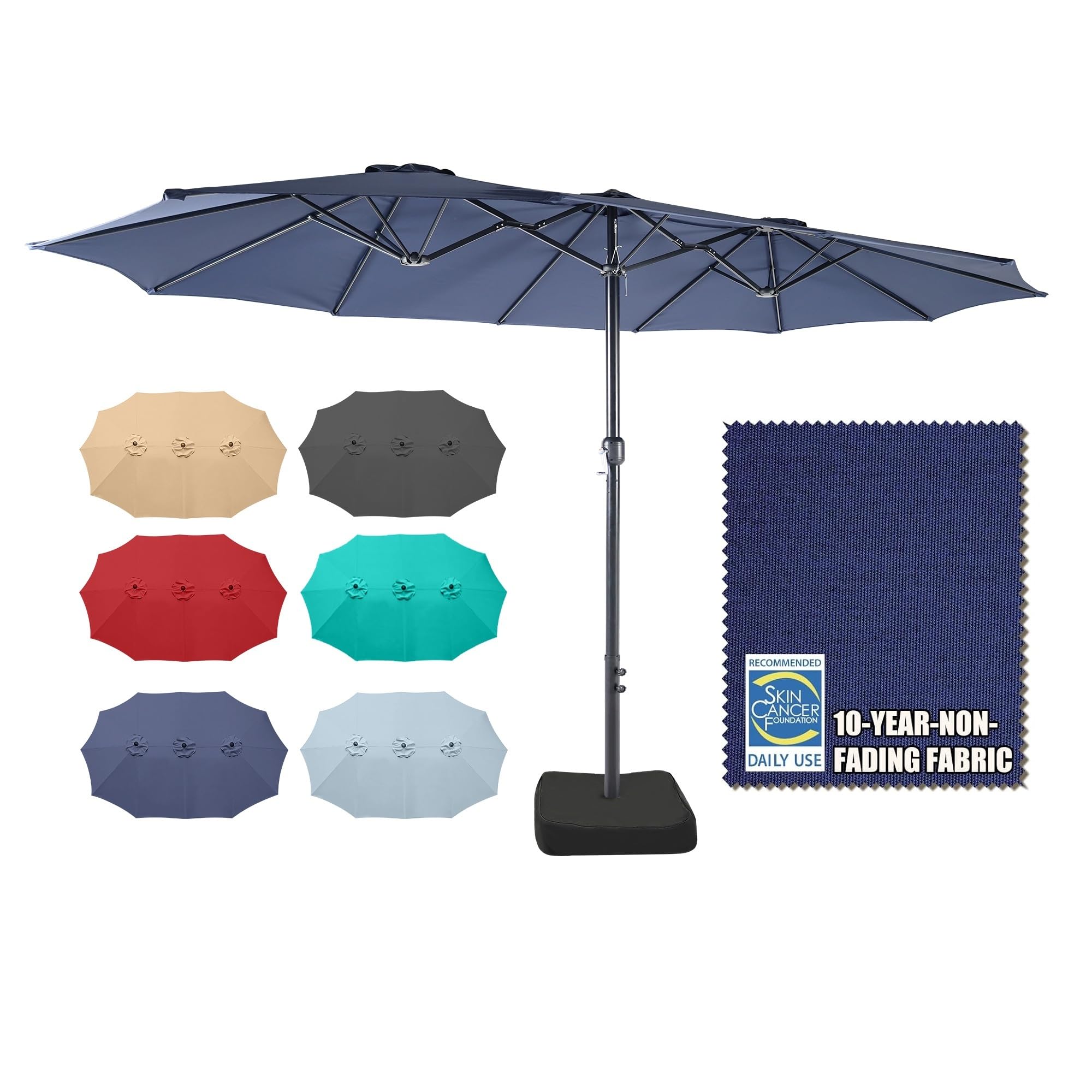 Bigroof 15ft Large Outdoor Patio Umbrella