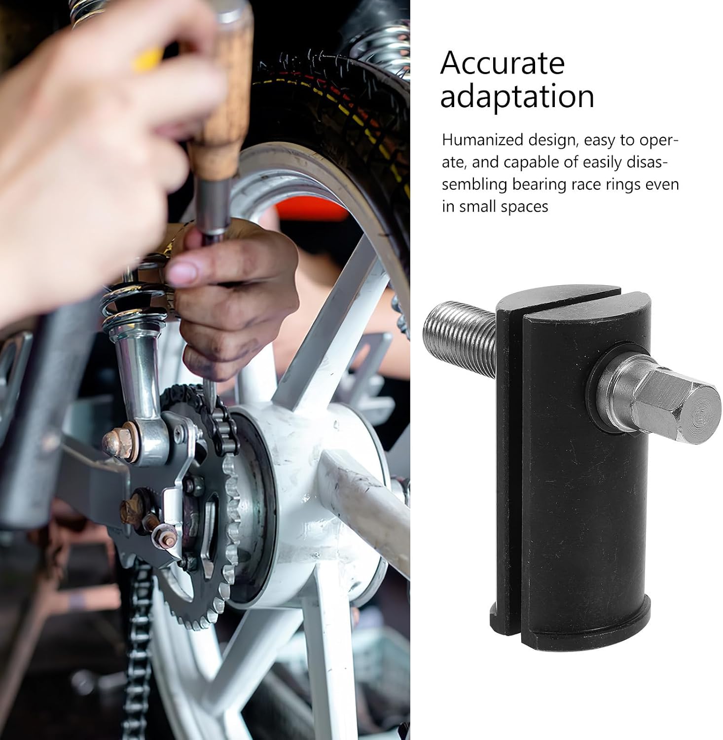 BESPORTBLE Heavy Duty Bearing Race Puller Tool for Steering Neck and Stem Bearing Removal Carbon Steel Construction with Wear-Resistant Finish for Professional Repair Environments and Similar