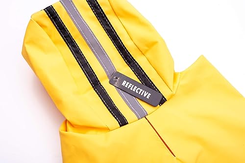 Miniatura 4 de Fashion Pet días lluviosos Slicker Amarillo Raincoat, M, Amarillo