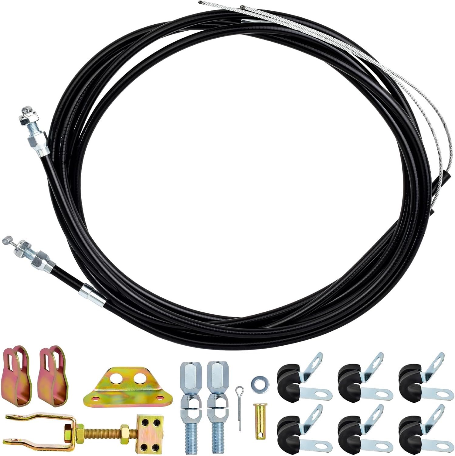 330-9371 Brake Cable Repair Kit - Universal Fit for Disc/Drum Emergency Brake, 110 Inch Cable & 97 Inch Sheath | Stainless Steel Corrosion Resistant