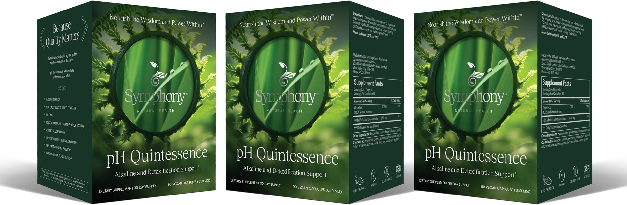- pH Quintessence® – Daily Greens Support for pH Balance & Metabolic Health | 40:1 Alfalfa-Based Formula for Alkalinization, Detoxification & Hormone Metabolism Support (270 Vegan Capsules)