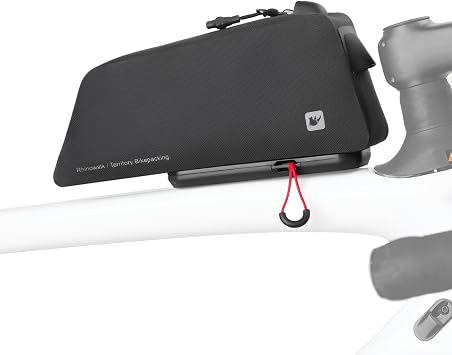 Rhinowalk Waterproof Bolt-On Bike Top Tube Bag, FSB Quick Release Hard Shell Frame Bag, Slim Aerodynamic Cycling Storage with Charging Port for Road Mountain Gravel Bikes