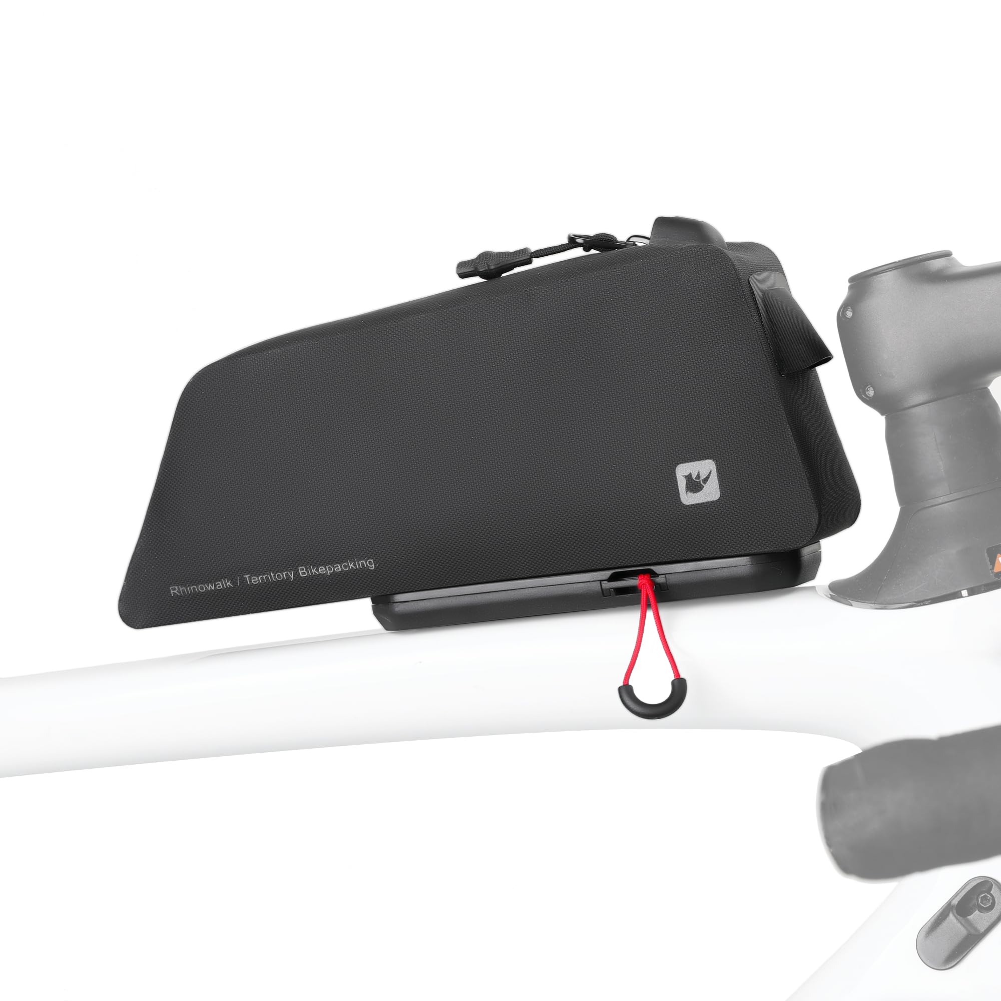 Waterproof Bolt-On Bike Top Tube Bag, FSB Quick Release Hard Shell Frame Bag, Slim Aerodynamic Cycling Storage with Charging Port for Road Mountain Gravel Bikes