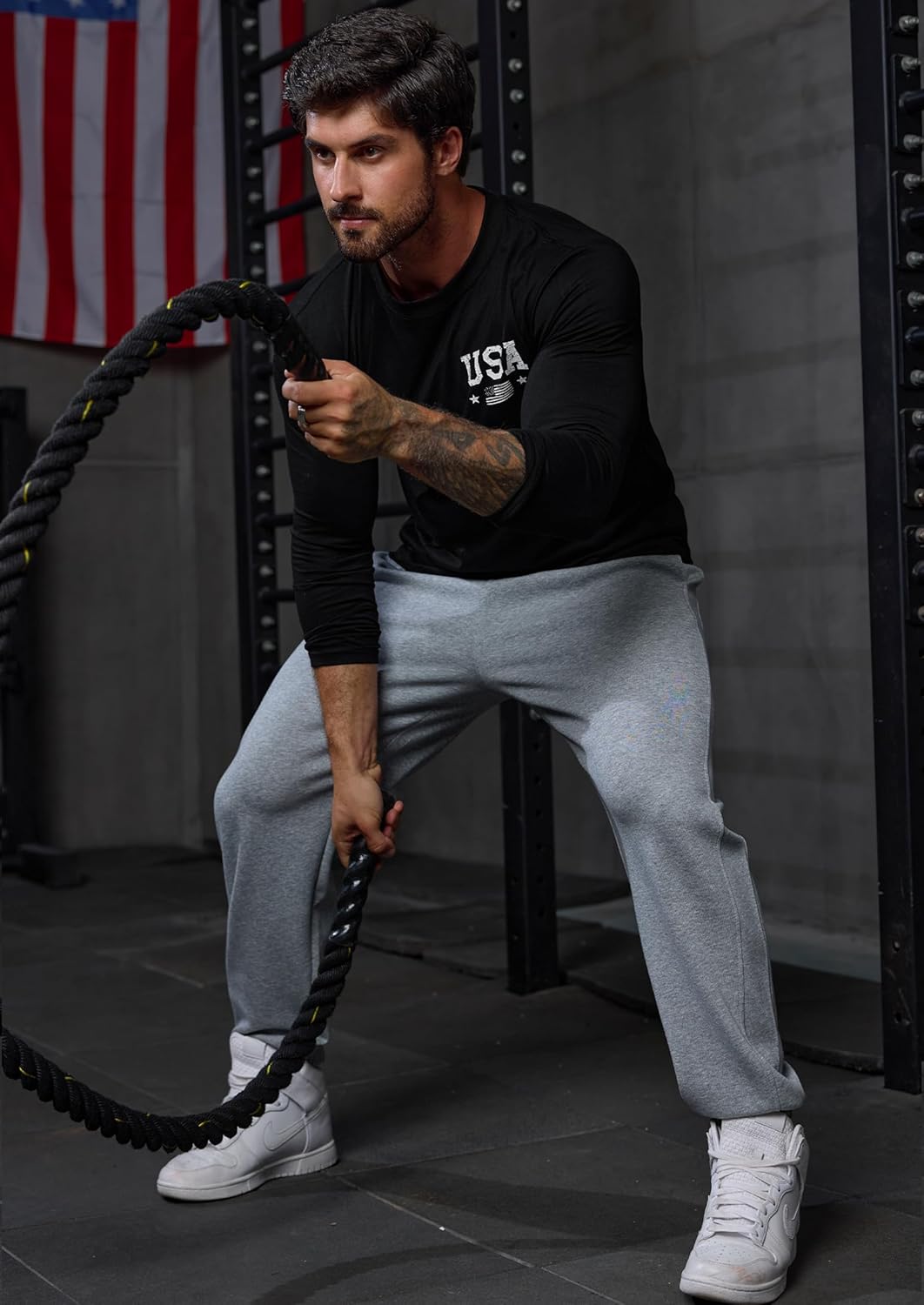 Mainfini Men's American Flag T-Shirt Patriotic Long Sleeve Graphic Tshirt (S-3XL) - Image 7