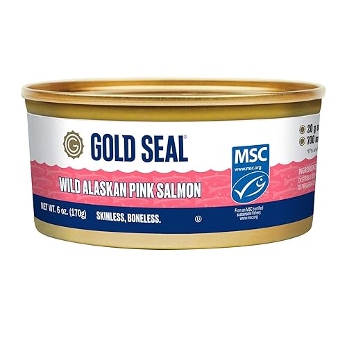 Gold Seal Wild Alaska Salmón Rosa  Sin Piel Hueso  600oz  6 unidades  700 mg Omega 3 por porción EPA y DHA Omega-3  071oz de proteína por porción