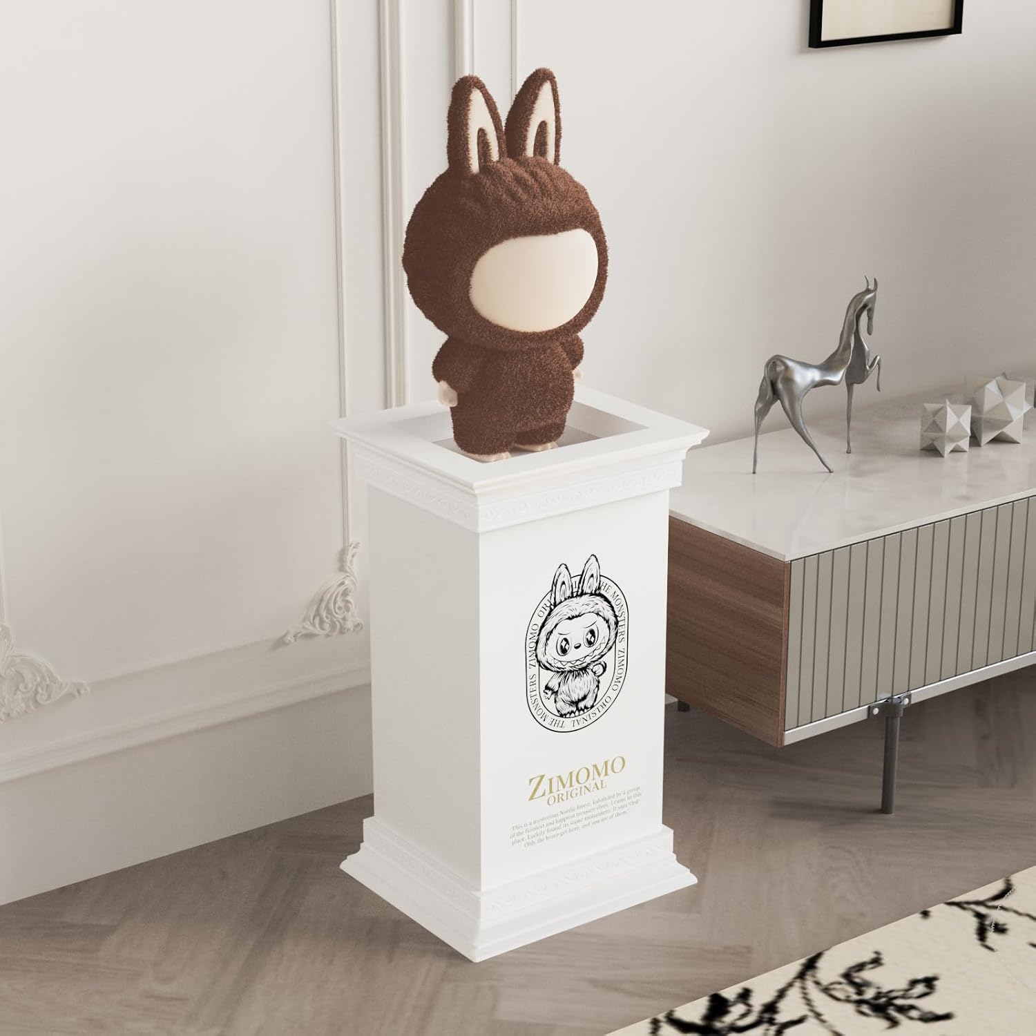 DuvinDD Doll Display Stand with Roman Column Design - Anti-Tip, Secure Display, Ideal for Showcasing LABUBU & ZIMOMO I Found You Doll