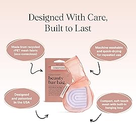 Kitsch Bar Soap Saver Bag - Patented Mesh Bag Soap Holder for Shampoo and Conditioner Bars - Extends Use & Prevents Soggy Mess - Recycled Mesh Beauty Pouch, Eco-Friendly - Terracotta