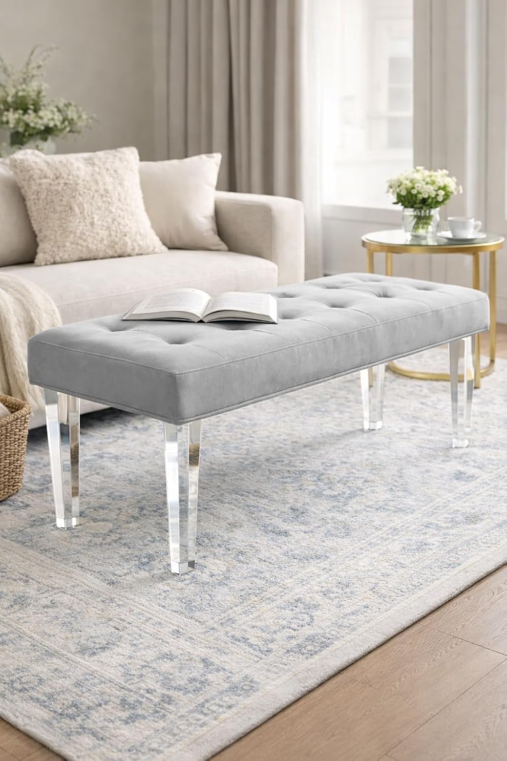 Acrylic Furniture Legs for Sofa, Cabinet, Table Lucite Furniture Legs Large 10" H Tapered Square Furniture Legs with 5/16" Bolt 4PC