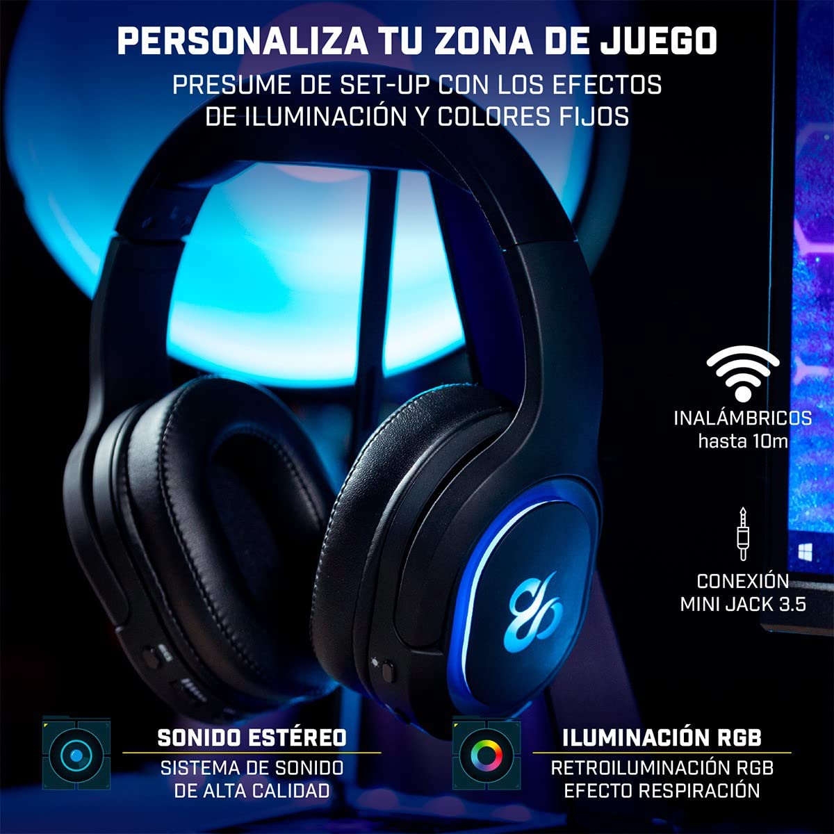 NEWSKILL Scylla Auriculares Gaming Inalámbricos PC/PS4/PS5/Switch/Xbox One/Xbox Series X/S