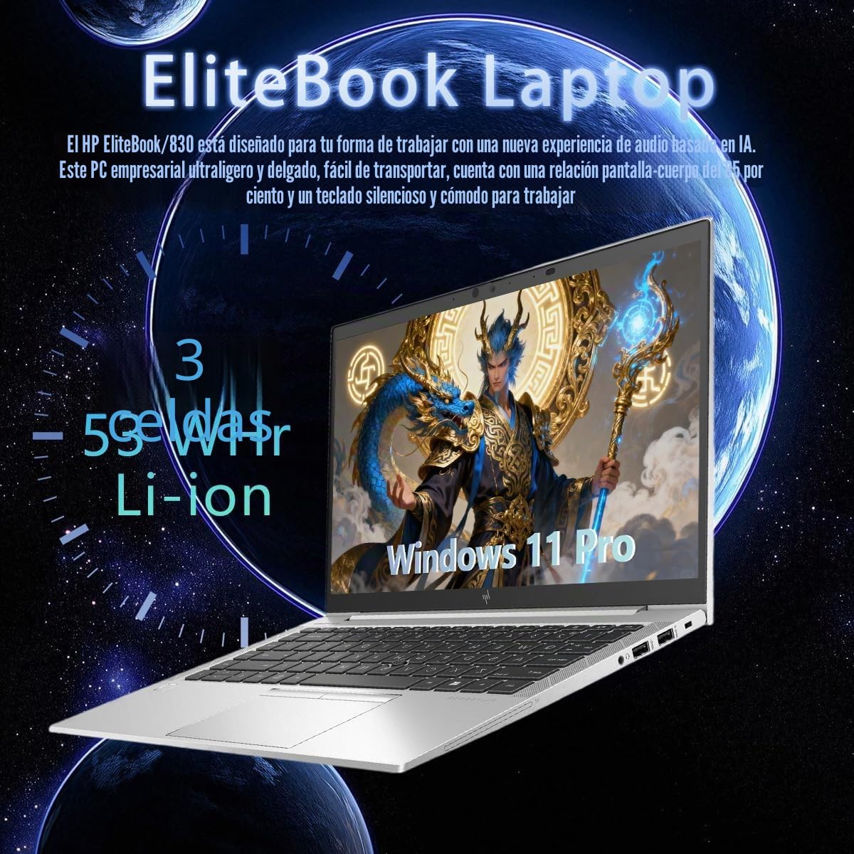 HP Elitebook 830 G8 - Ordenador portátil con pantalla táctil de 13,3 pulgadas FHD (1920 x 1080), Intel Core i7-1185G7, 16 GB RAM, 512 GB SSD, teclado QWERTY, Windows 11 Pro (reacondicionado)