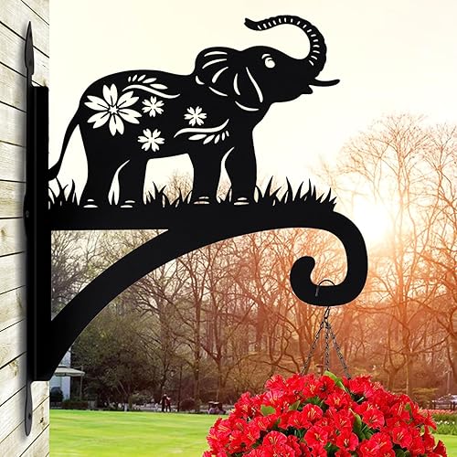 Perchas colgantes para plantas al aire libre, hierro resistente, diseño decorativo de gato y perro, soporte para plantas colgantes, gancho para