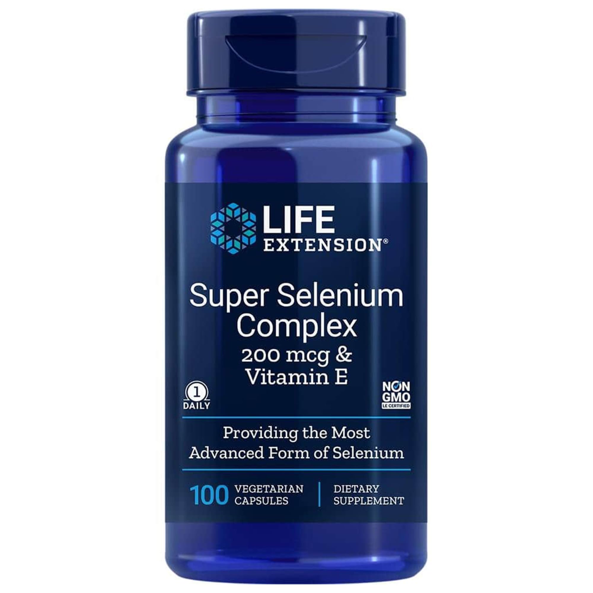 Life Extension, Selenium Complex & Vitamine E (Complexe de Sélénium), 100 Capsules végétaliennes, Sans Gluten, Végétarien, Sans Soja, Sans OGM