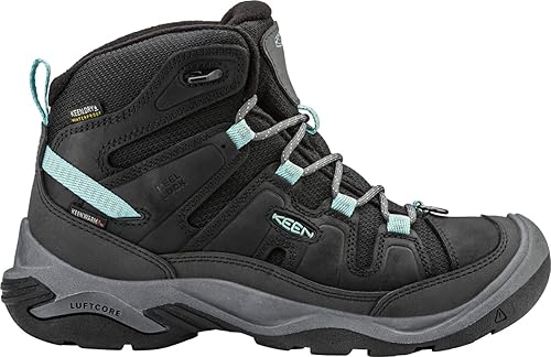 KEEN Circadia Botas de senderismo de altura media para mujer, NegroAzul Nube