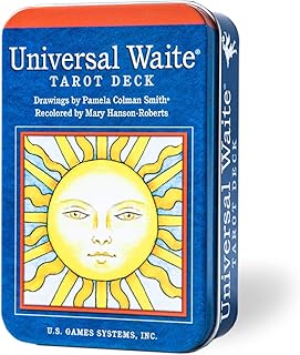 I.I.J タロットカード 78枚 ウェイト版 タロット占い 【 ユニバーサル ウェイト・タロット 缶入り Universal Waite Tarot Deck Tin 】日本語解説書付き [正規品]