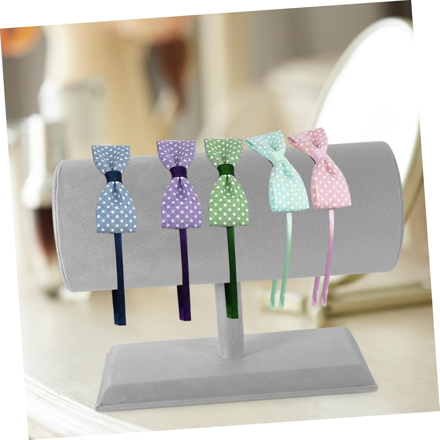 Dresser Headband Stand Organizer for Hair Accessories Compact Display Rack for Hairbands Lightweight and Hair Tie Holder for Girls Vanity Bedroom