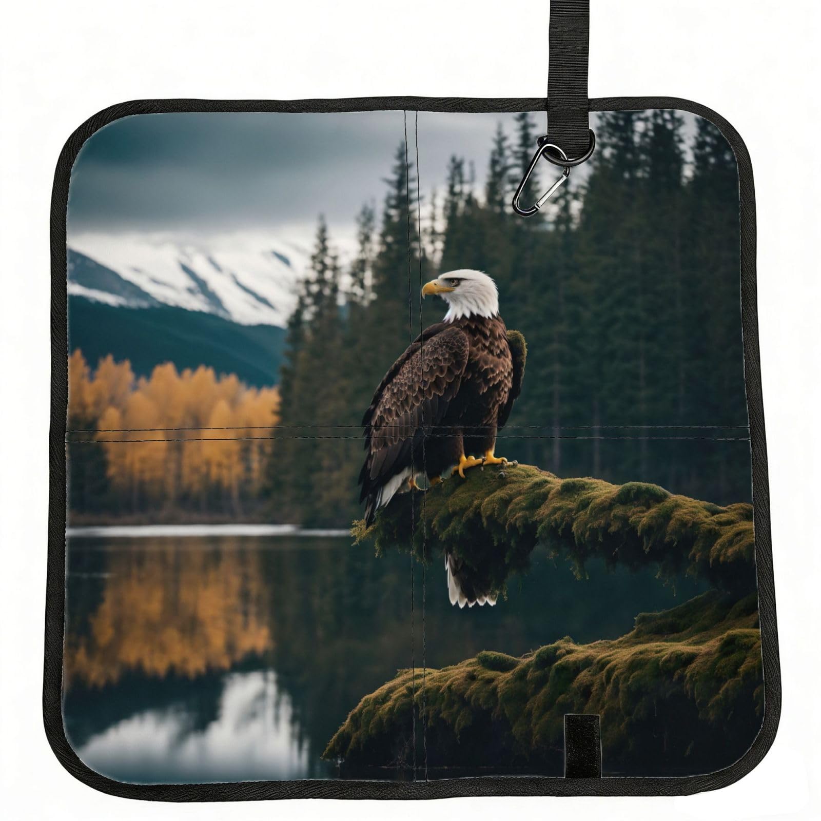 PPHGUT Flying Eagle Print Foldable Seat Cushion Waterproof Portable Chair Pad Travel Outdoor Picnic Camping