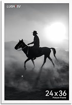 24x36 Picture Frame for Wall, Vertical or Horizontal Wall Hanging Large Poster Frame for Photo and Posters, Poster Frame 24x36 Without Mat
