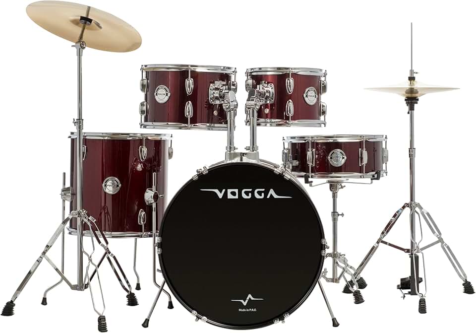 BATERIA ACÚSTICA VOGGA JAM BUMBO 20" VPD420 WRD (WINE RED)