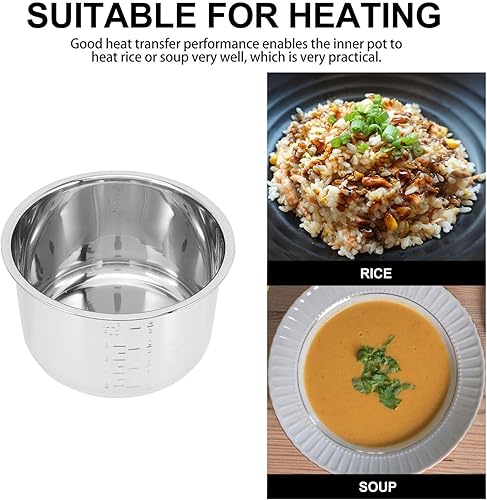 Miniatura 2 de Olla a presión eléctrica de repuesto para olla interior de cocina, olla interior antiadherente de acero inoxidable de 4.2 cuartos de galón, repuesto