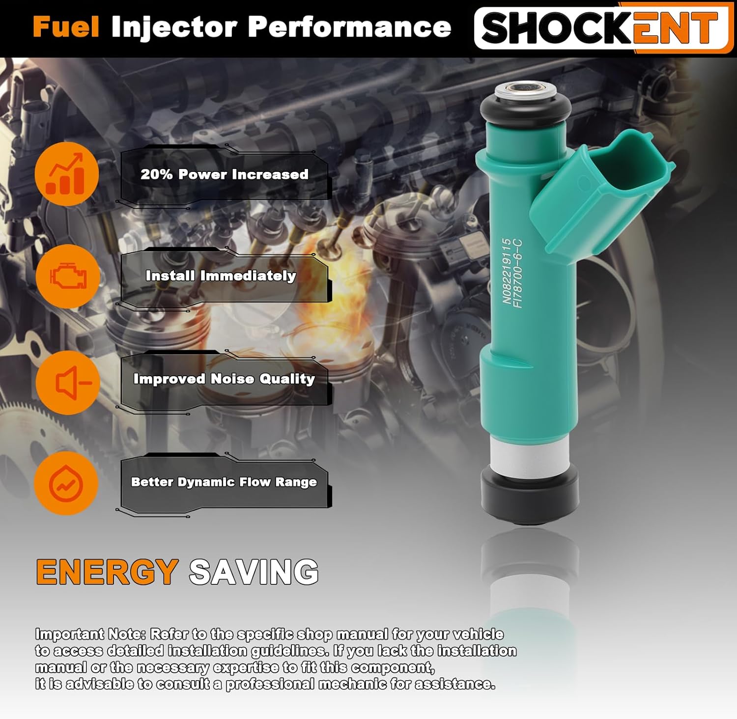 2325031060 Upgraded 4.0L 12-hole Fuel Injectors Fit for:-TOYOTA 4Runner 2003-2009, Tacoma 2005-2006, Tundra 2005-2006, Fj Cruiser 2007-2009 -6Pcs #Replace:FJ787, 232500P030