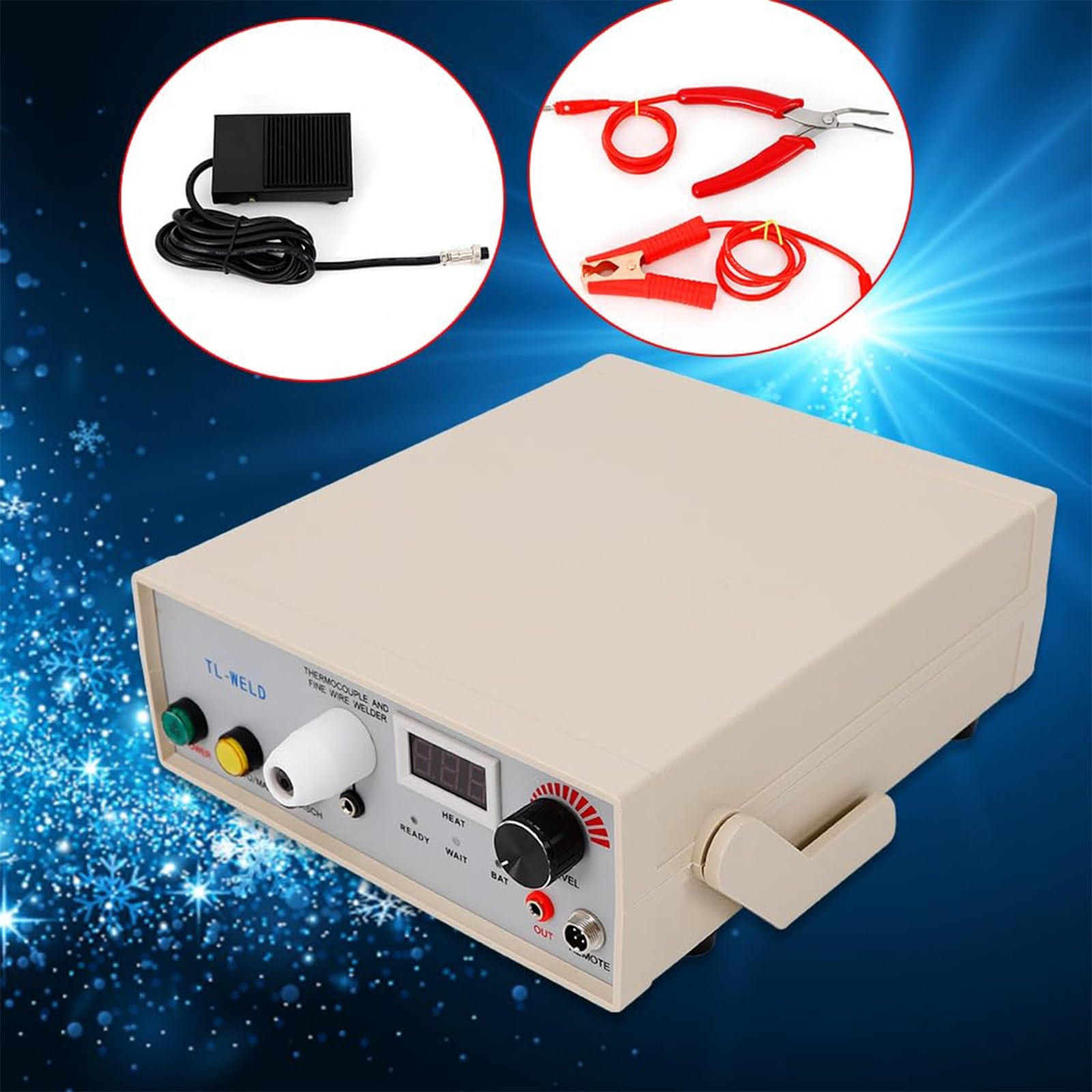 Machine de soudage par points, soudeur thermocouple de bureau avec résistance réglable, soudeur manuel à haute fréquence, interrupteur à pied pour soudage magnétique en métal