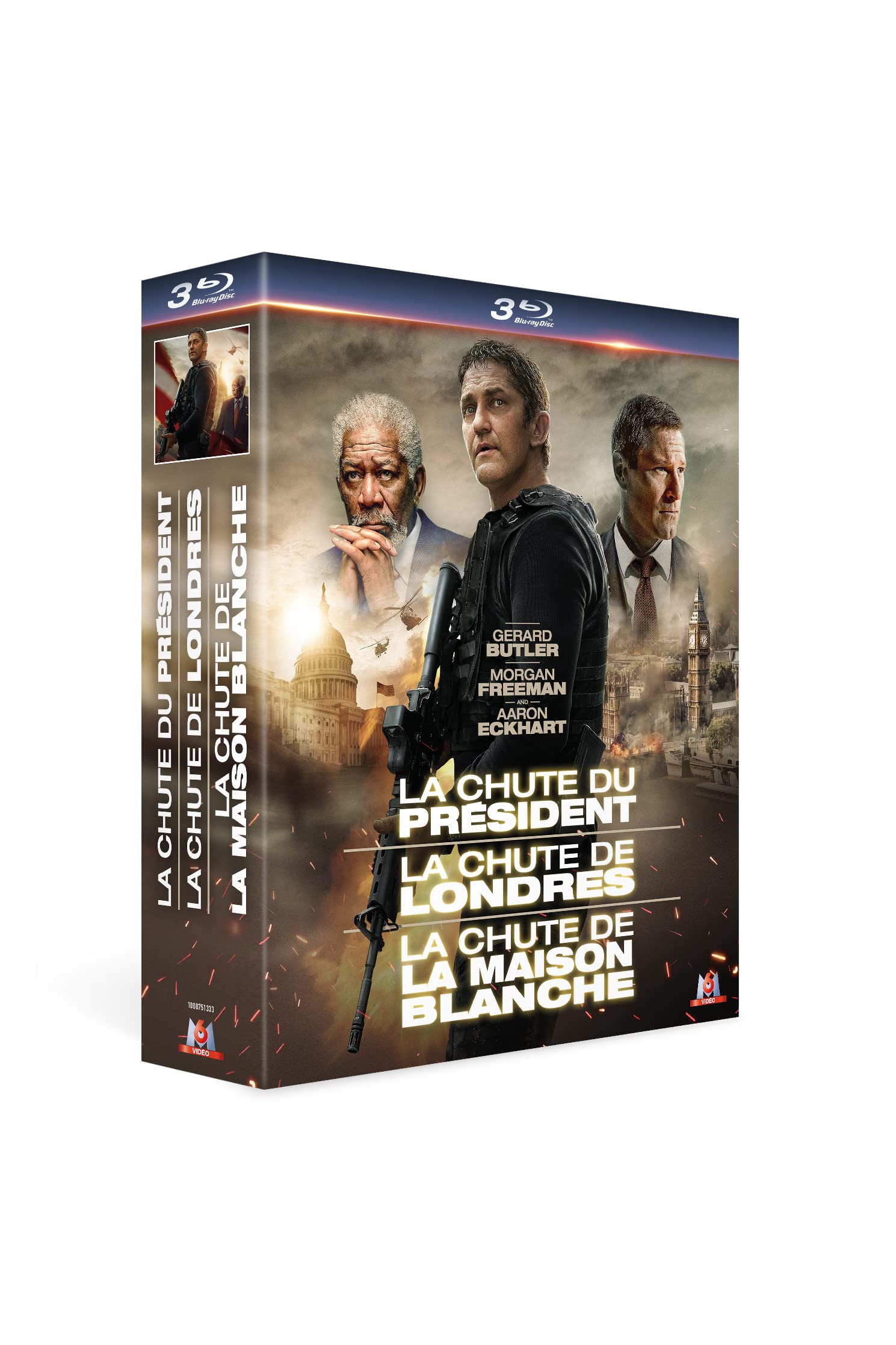 Coffret Trilogie La Chute en formato Blu-ray con la colección completa de películas de acción