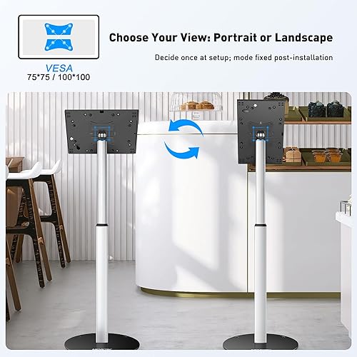 Miniatura 6 de AboveTEK Soporte de piso antirrobo para iPad, soporte de tableta de quiosco de seguridad robusto, soporte seguro ajustable en altura con mecanismo