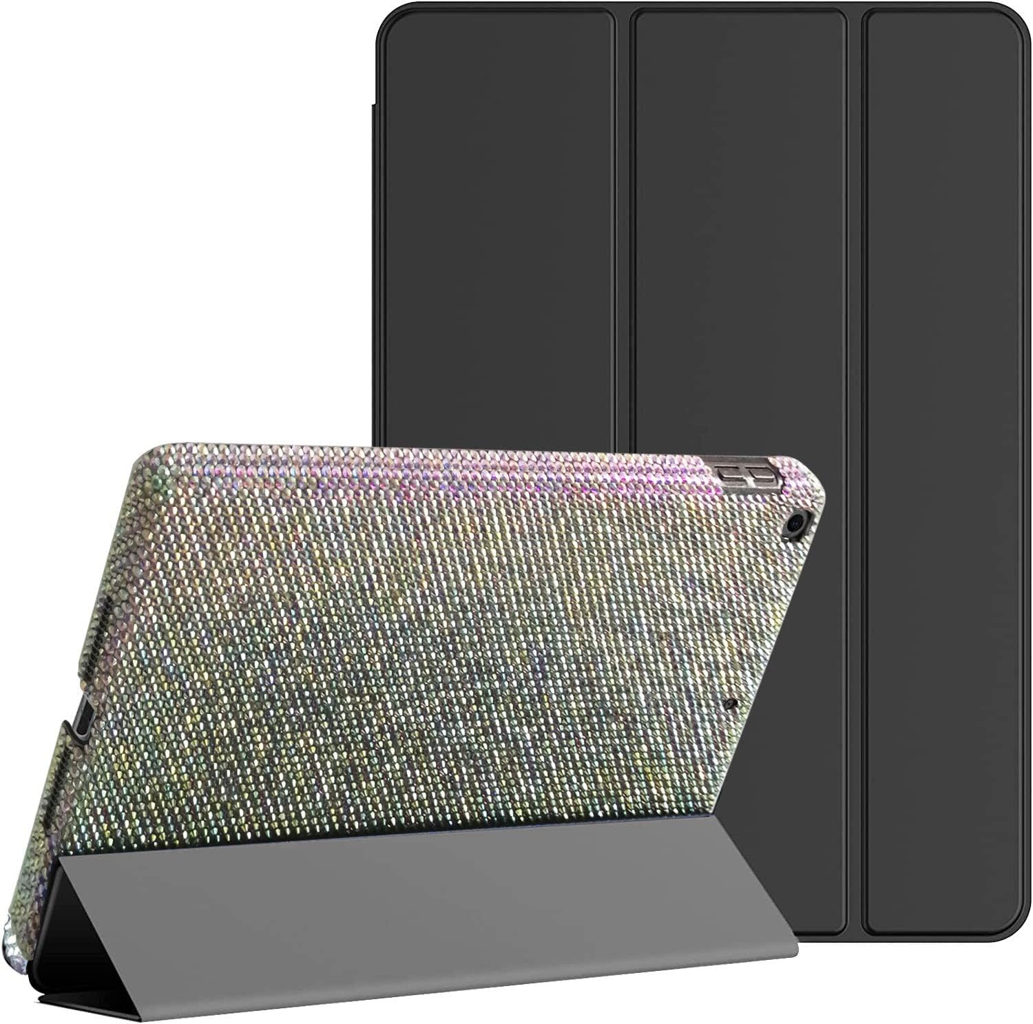 Bling Rhinestone Case Compatible with iPad 10.2 inch 9/8/7 Generation 2021/2020/2019 Model-High Quality Hand Glued Diamond,Glitter Bling Fashion Luxury Shiny Crystal Shell for women girls