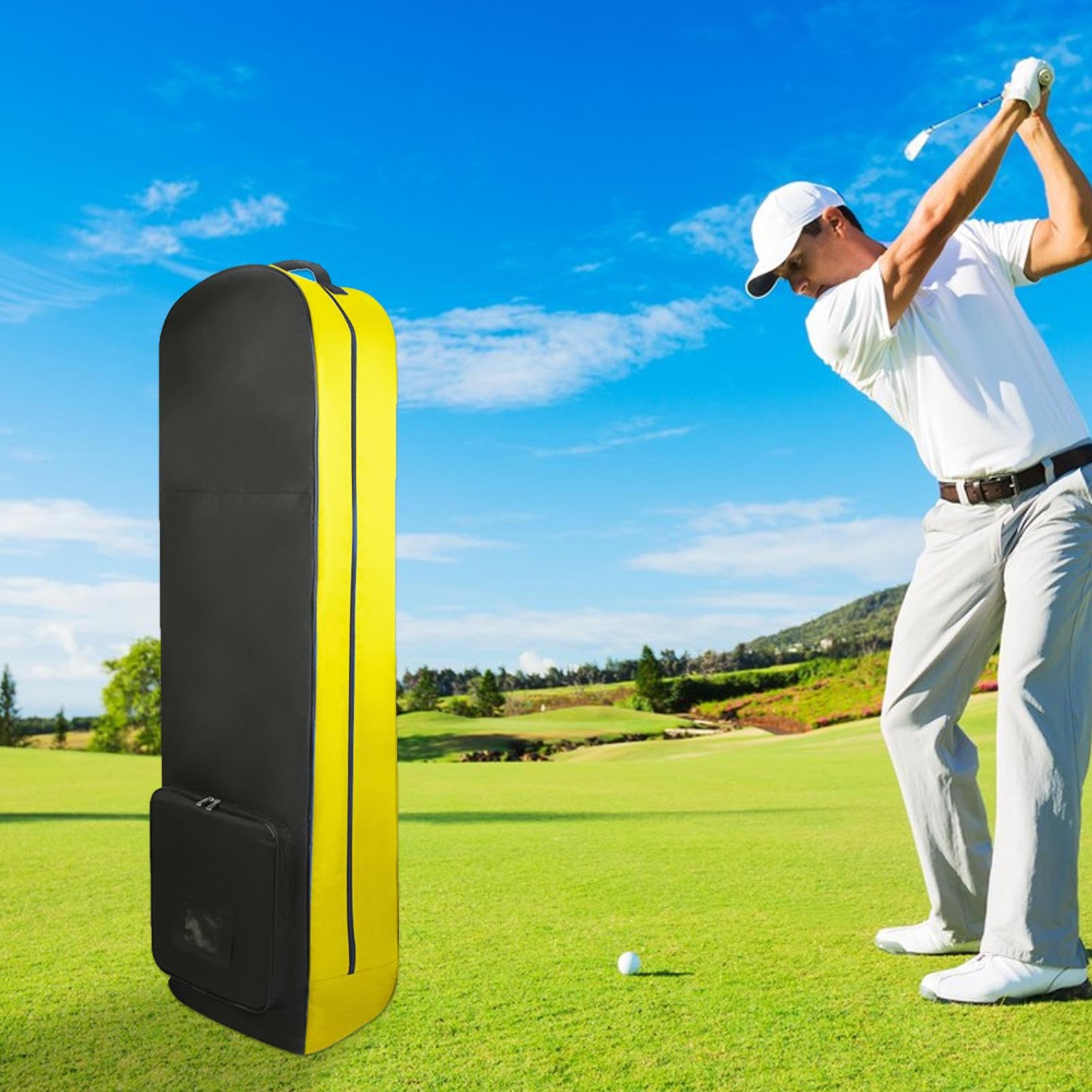 Générique Tasche für Golfflugzeuge – Radtasche, leicht, faltbar, 630D Nylon | Golf-Hülle aus Stoff | Schutzdecke für Clubs auf Flügen, mit tragbarem Golfzubehör