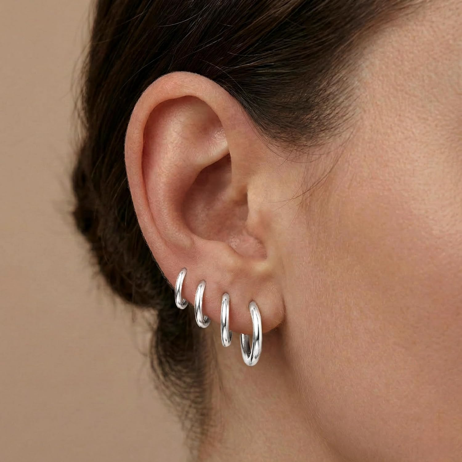 Small Gold Huggie Hoop Earrings Set for Women Men, Hypoallergenic 14K Gold Plated Hoop Earring Cartilage Earrings Stack Sets for Multiple Piercing Jewelry Cute Mini Tiny Lightweight Earrings for Sensitive Ears Everyday