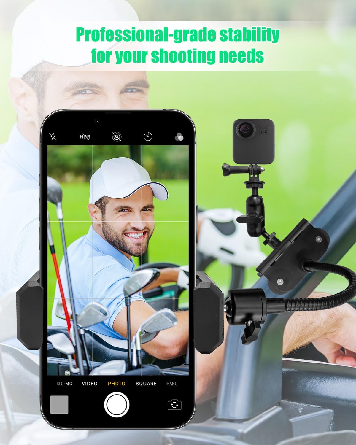 Magnetic Fence Phone Holder with 4 Magnets Compatible with GoPro Mevo Start Insta360, Gamechanger Mounting Kit Firmly Attached, Magnet Camera Fence Mount for Baseball Softball Tennis