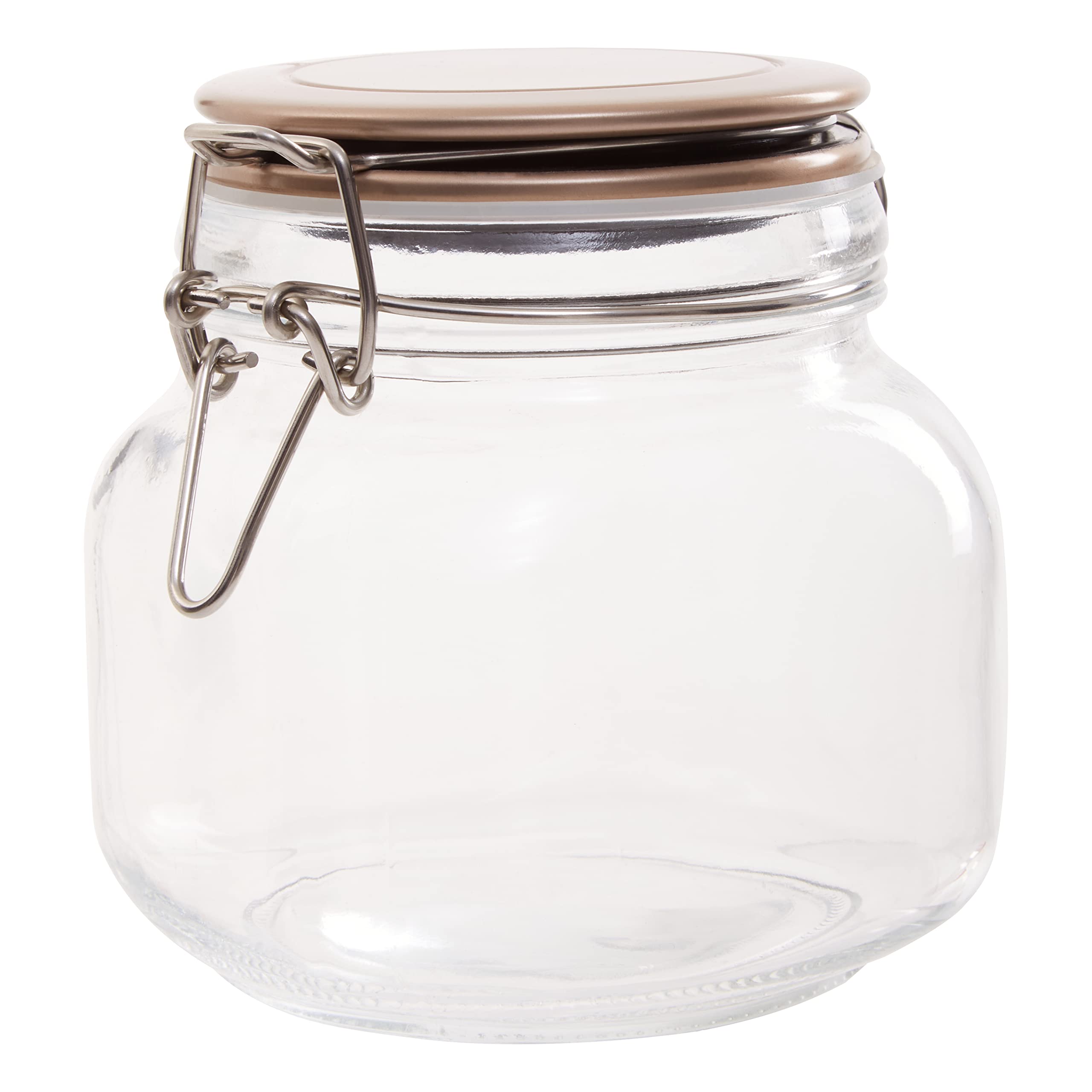Orsina 800ml Glass Jar - Airtight Clip-Top Storage Canister - Clear
