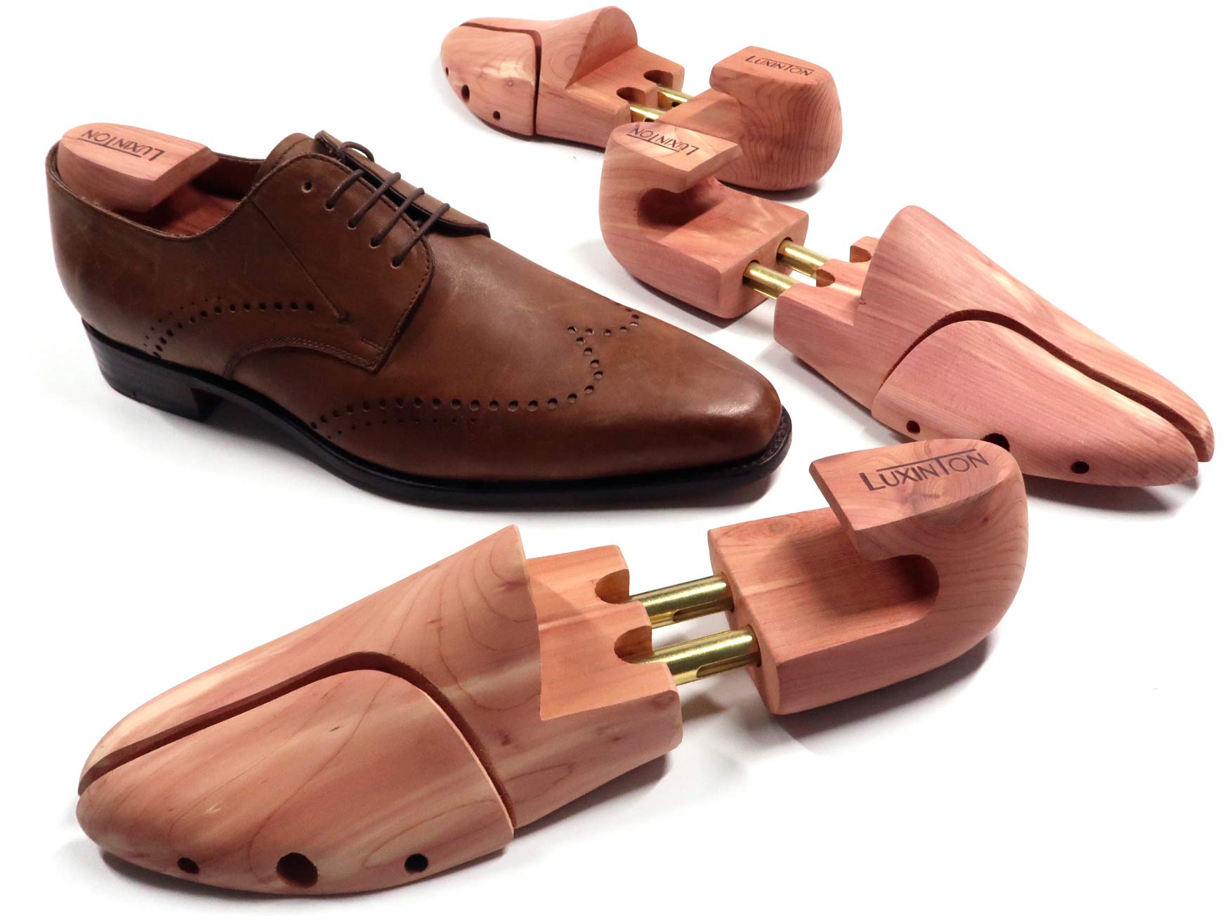 Luka Mens Twin Tubed Cedar Shoe Trees with Hooked Heels 2-pack for 2 Pairs of Shoes product thumbnail 5
