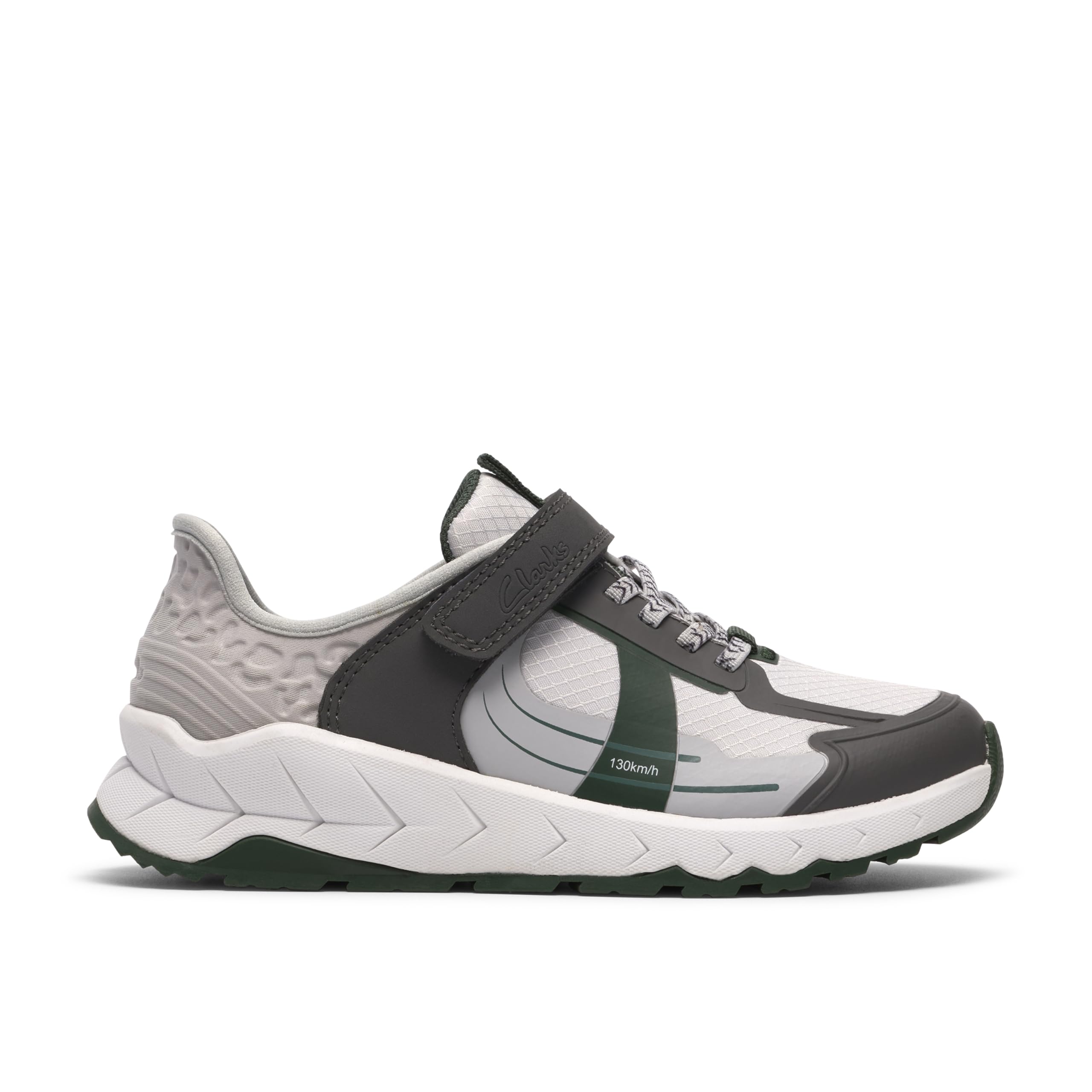Clarks Selva Lane K Childrens Grey/Green, 13.5