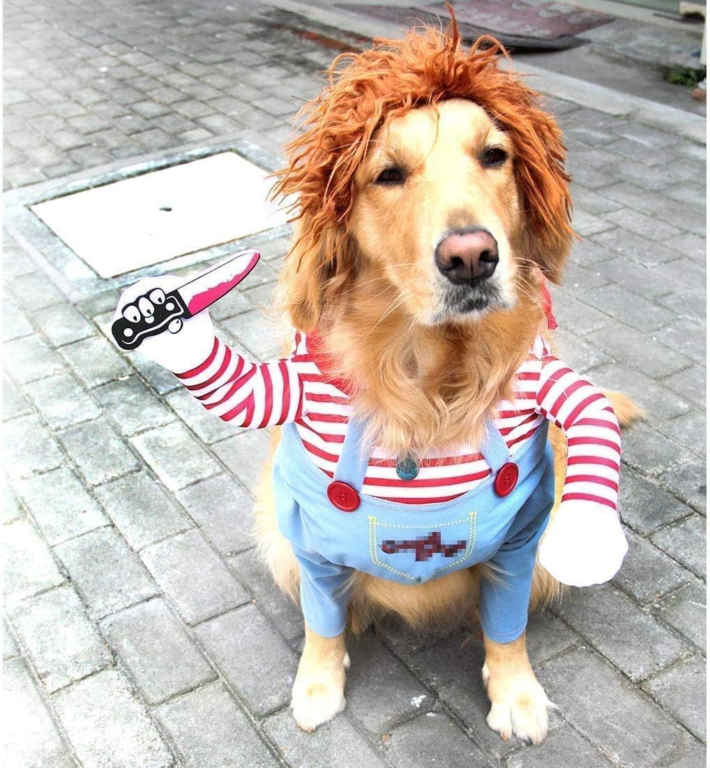 犬コスチューム ハロウィン ペット用の服 ピエロ 二足歩行 犬 服 面白い S Amazon.co.jp: 犬コスチューム ハロウィン ペット用の服 ピエロ