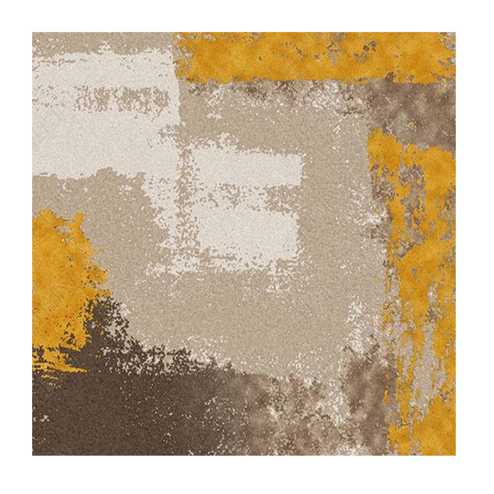Tapis design nordique marron jaune haut de gamme 80x150 cm